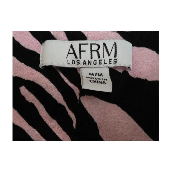 AFRM Pink and Black Zebra Print Dress - Picture 4 of 4